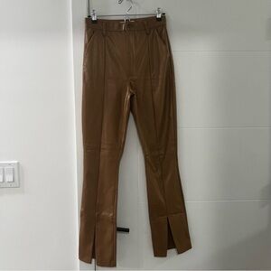 Abercrombie & Fitch Tan Faux Leather Pants